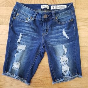 Indigo Rein Distressed Jean Shorts